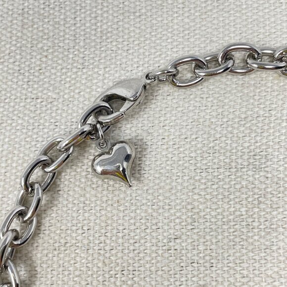 Heart Locket Bracelet Floating Charms Love Personalize Silver-Tone Mom Teacher - Picture 3 of 7